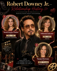 Affairs and Relationship History of Robert Downey Jr.