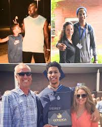 Brandon Clarke collage and Family