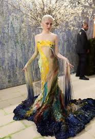 Emma painted gown close-up