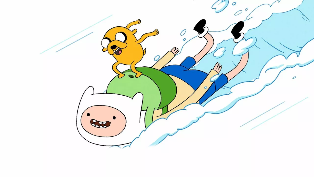 Adventure Time: Side Quests main title card featuring Finn and Jake