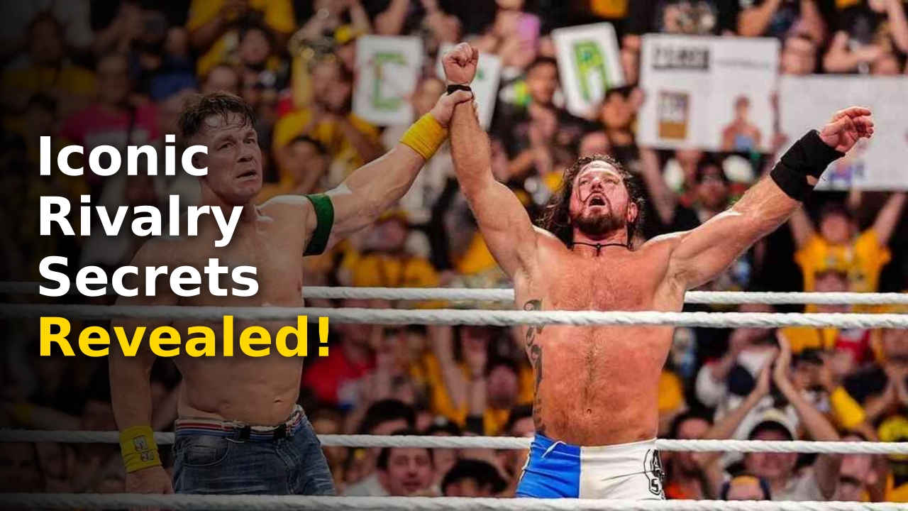 AJ Styles John Cena facing off in a classic WWE main event match