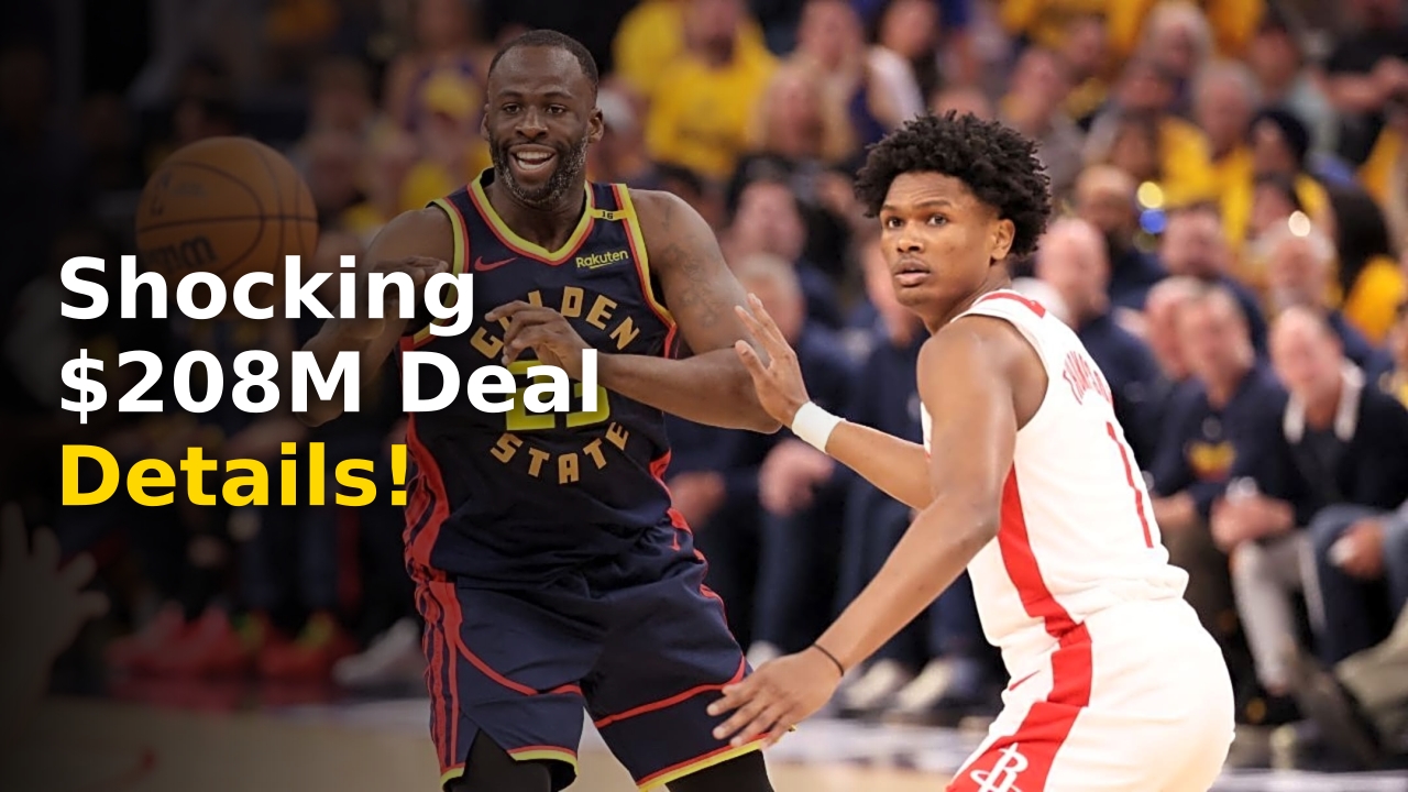 Amen Thompson celebrating his 5-year $208 million contract extension with Houston Rockets