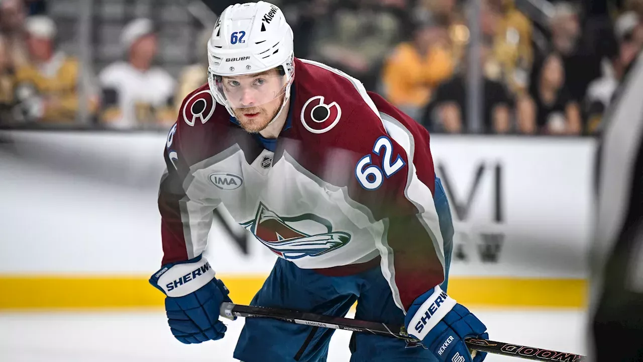 Artturi Lehkonen on the ice for the Colorado Avalanche in 2026