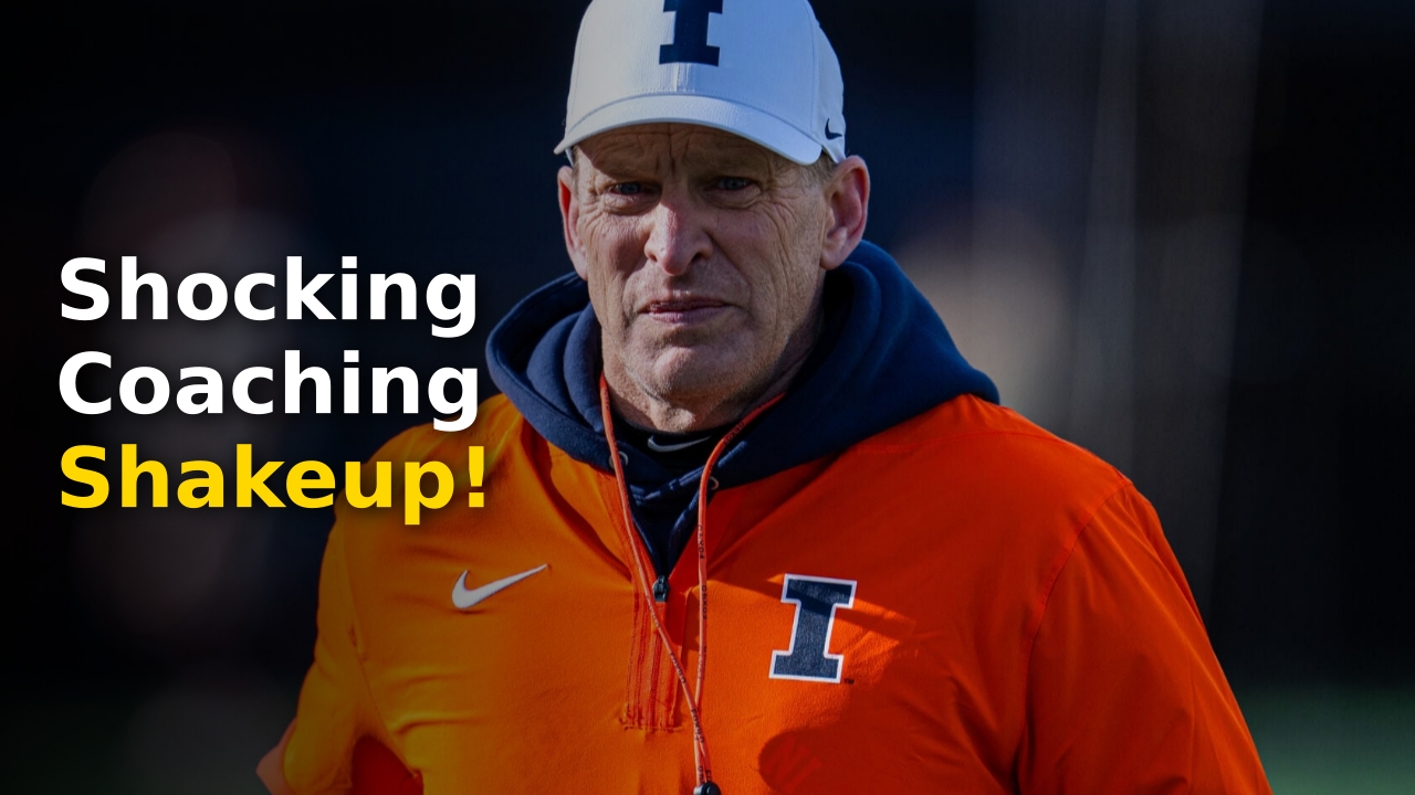 Bobby Hauck wearing Illinois gear during spring practice 2024
