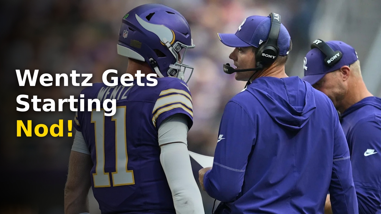 Carson Wentz leading the Minnesota Vikings offense in the 2026 NFL season