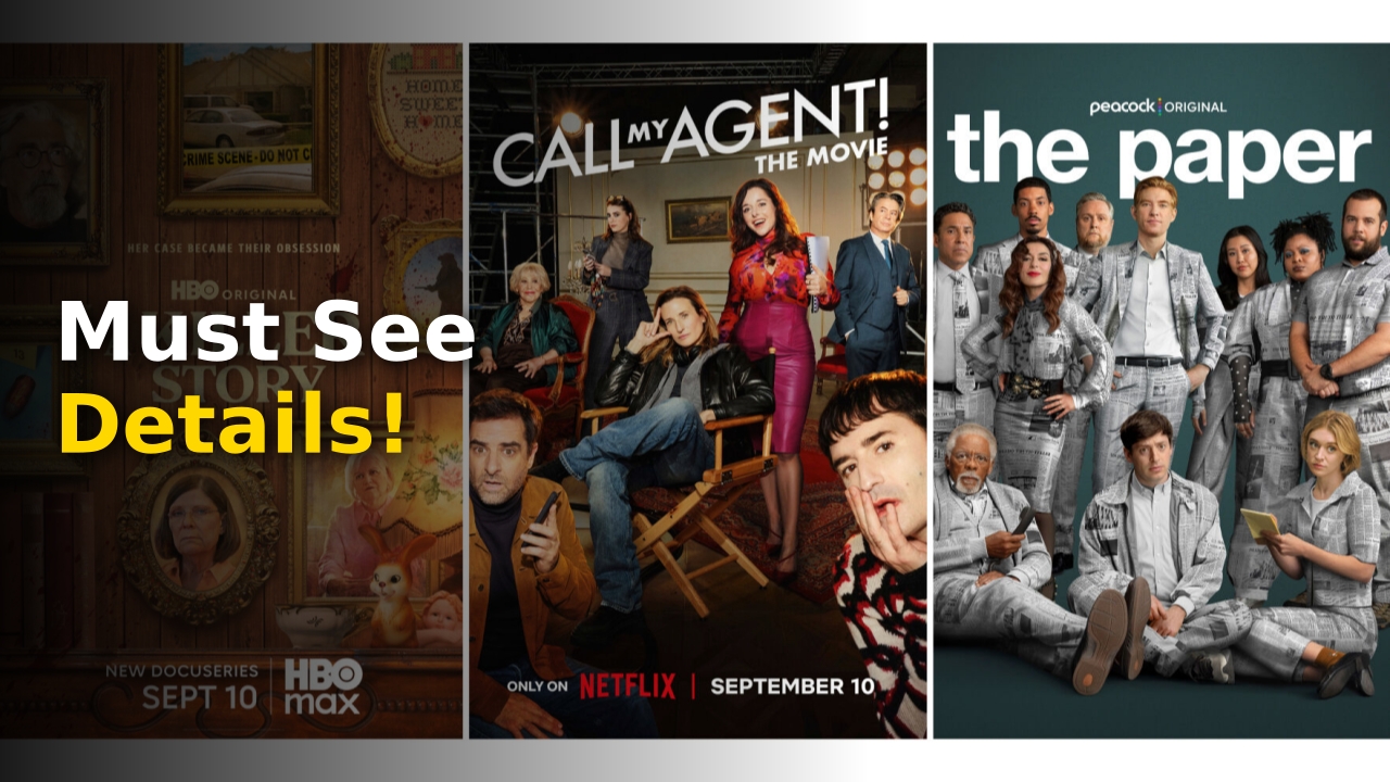 Collage of popular September 2026 streaming content including The Paper and Call My Agent movie