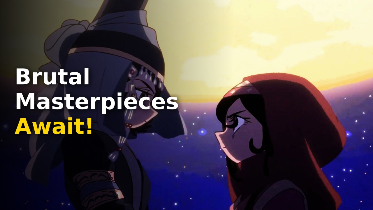 Compelling characters from a dark crunchyroll anime planning survival in an imperial court