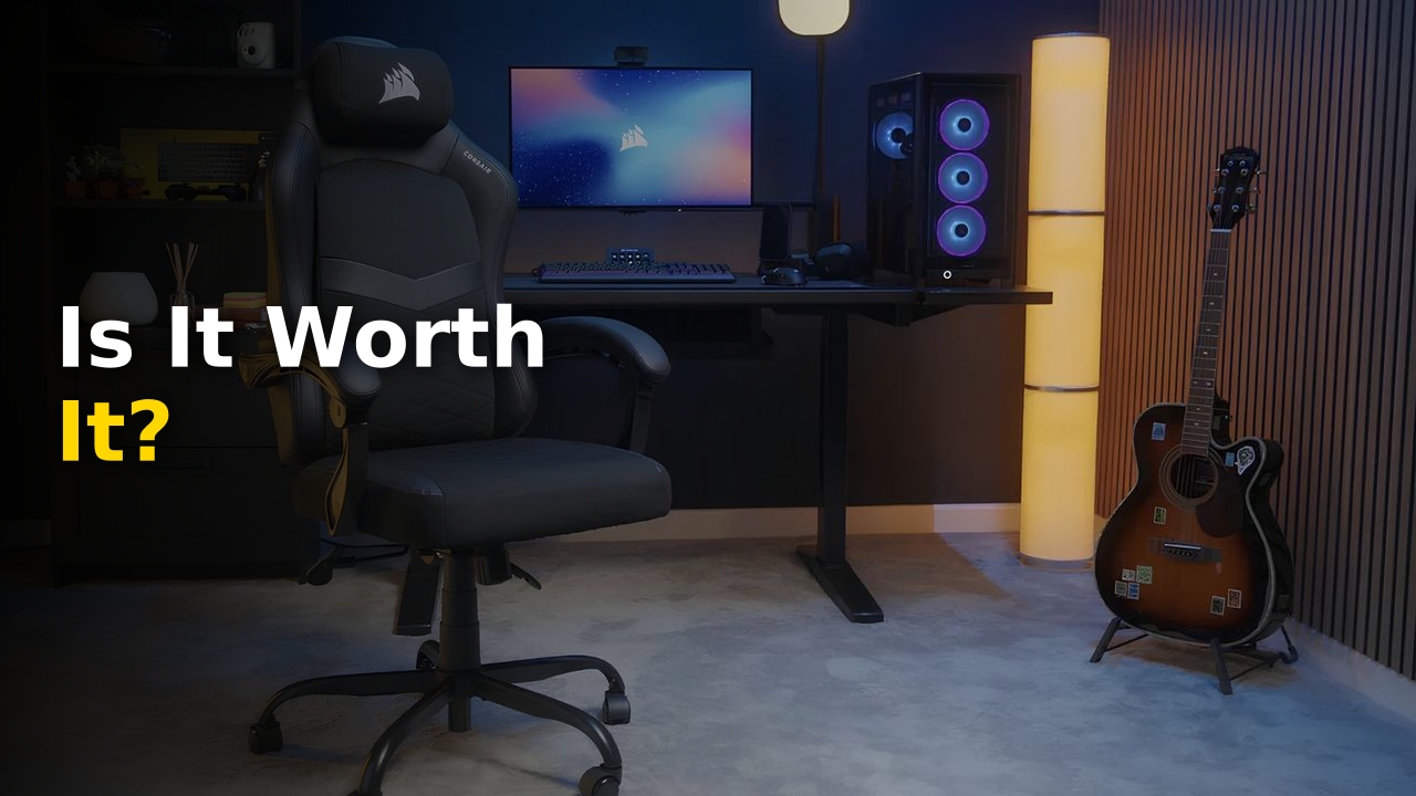 Corsair TC80 budget gaming chair in studio setting