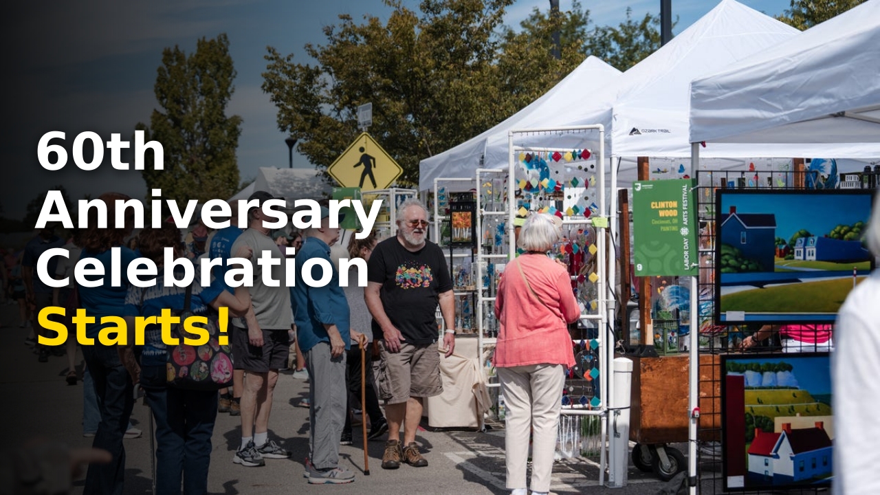 Crowds walking through the 2026 Upper Arlington Labor Day Arts Festival on Tremont Road