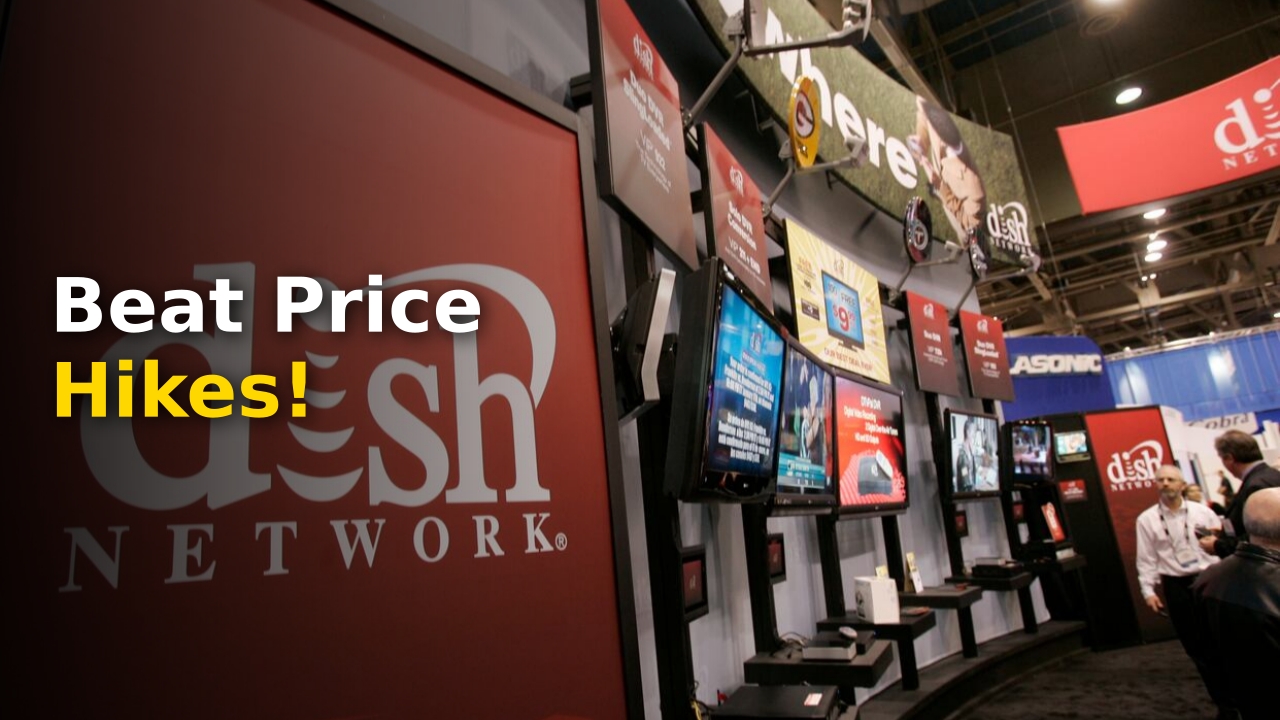 DISH Network 2026 logo with a television displaying high-definition sports