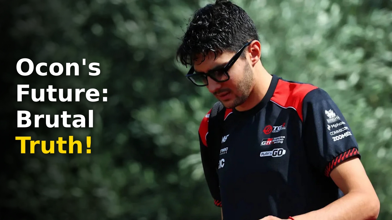 Esteban Ocon driving his Haas car at the Baku City Circuit