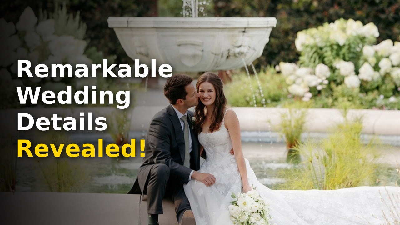 Finley Cruger and Ryan Hobson during their romantic outdoor garden wedding