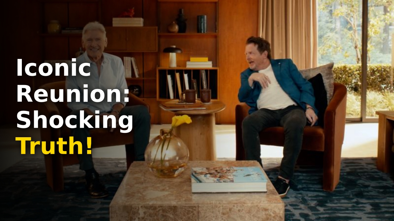 Harrison Ford and Michael J. Fox filming a public service announcement in 2026