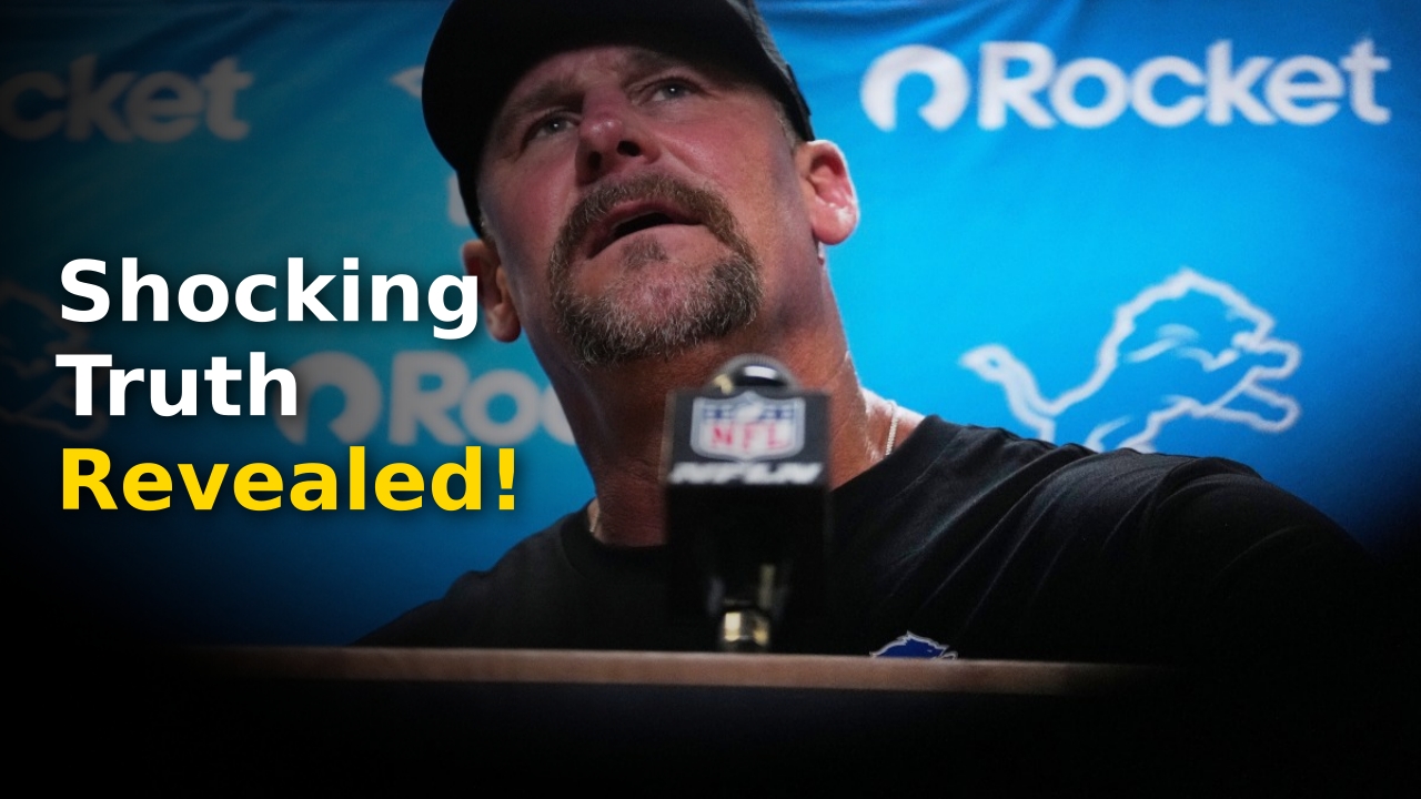 Head coach Dan Campbell on the field during a Detroit Lions practice session