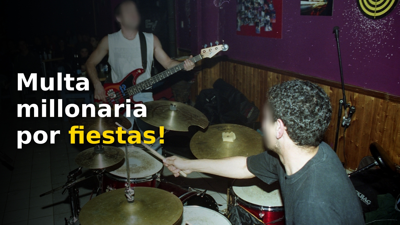 Imagen de un músico paga multa por ruidos molestos en un barrio residencial