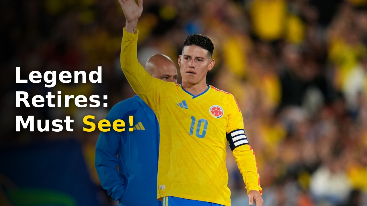 James Rodriguez reflecting on his career during his retirement announcement 2026