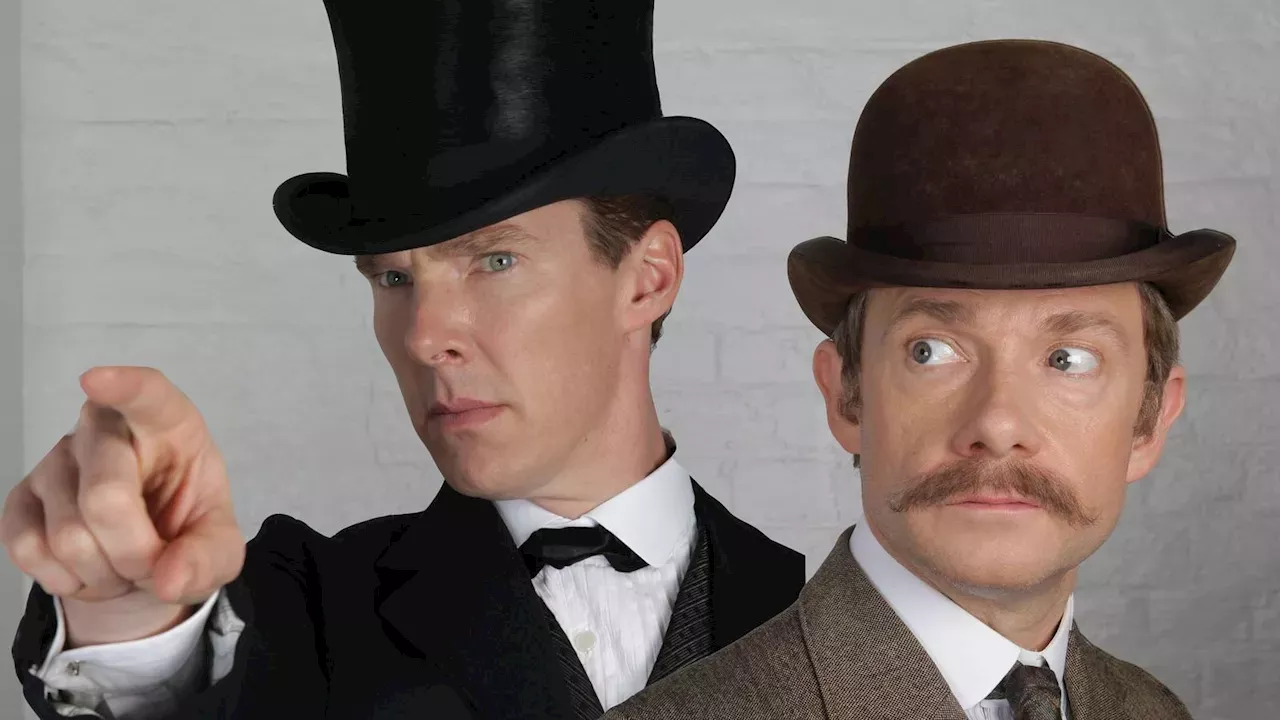 Jeremy Brett portraying the iconic detective in the ITV Sherlock Holmes Series with a magnifying glass