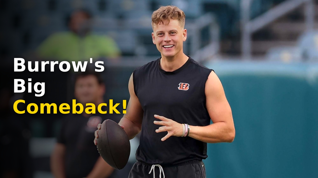 Joe Burrow 2024 season quarterback portrait in Cincinnati Bengals uniform