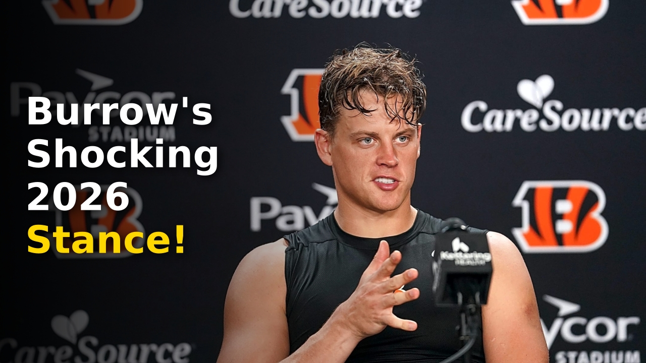 Joe Burrow Cincinnati Bengals quarterback focused before 2026 NFL season kickoff