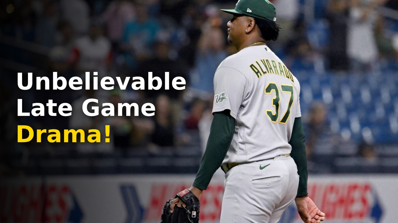 Junior Caminero walk-off swing during the ninth inning against the Oakland Athletics