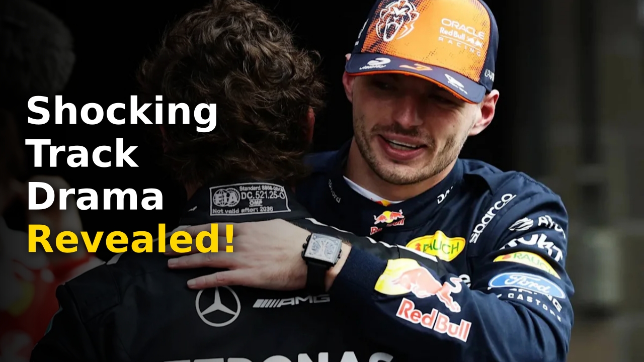 Kimi Antonelli and Max Verstappen side by side at the 2024 Spanish GP