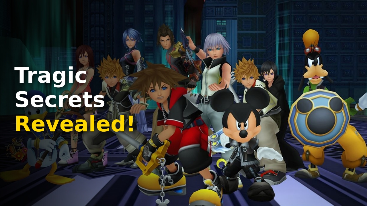 Kingdom Hearts Birth by Sleep featuring Aqua, Terra, and Ventus holding their Keyblades