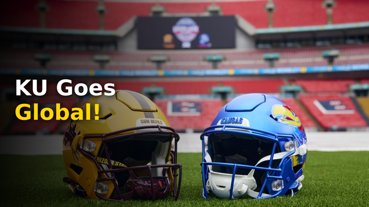 KU Jayhawks logo featured prominently during the announcement of the historic Union Jack Classic