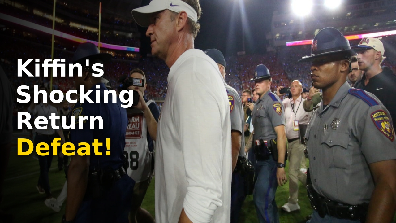 Lane Kiffin looking on during his return to Ole Miss stadium in 2026