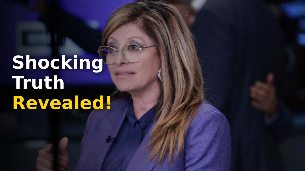 Maria Bartiromo in studio as news breaks about her status with Fox News