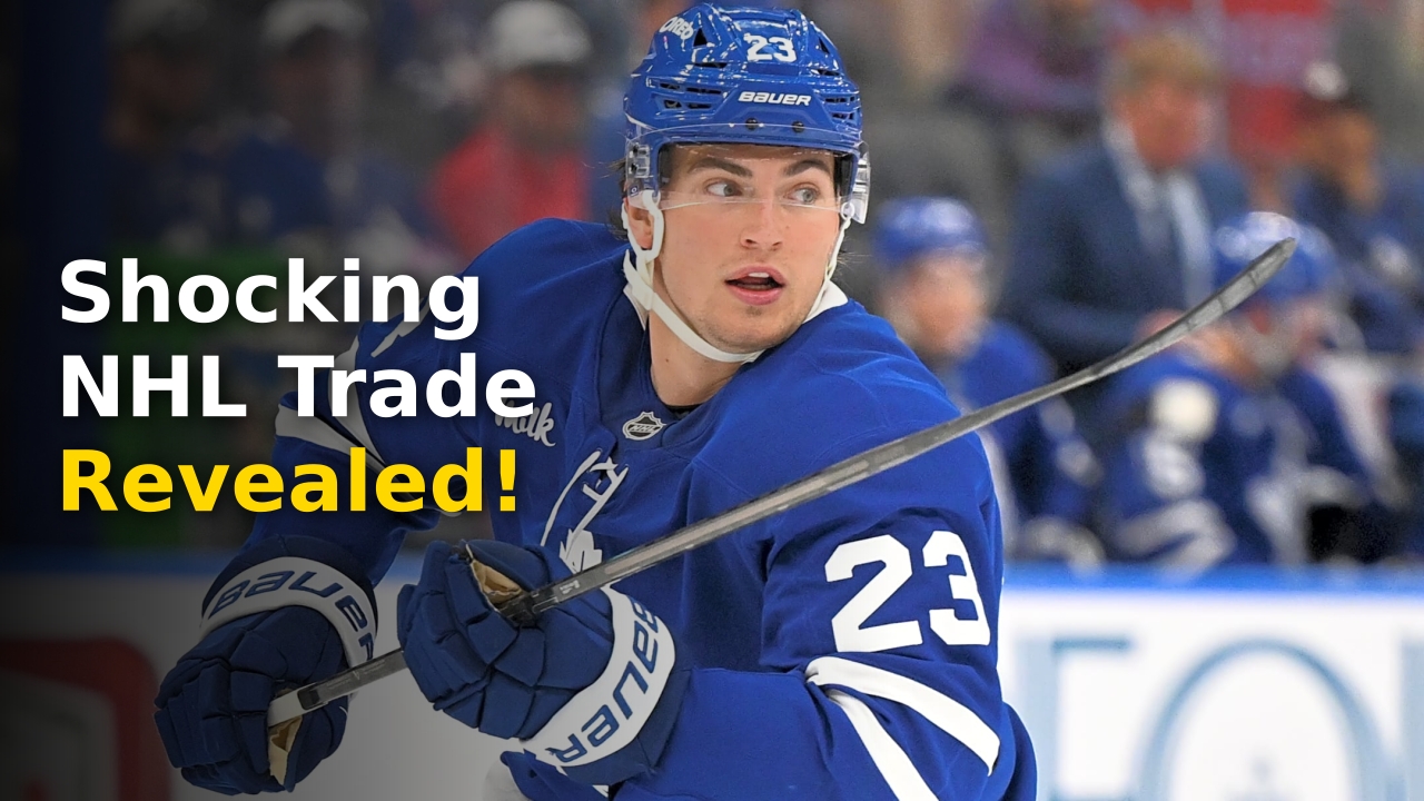 Matthew Knies in his Toronto Maple Leafs jersey during a high-stakes NHL game