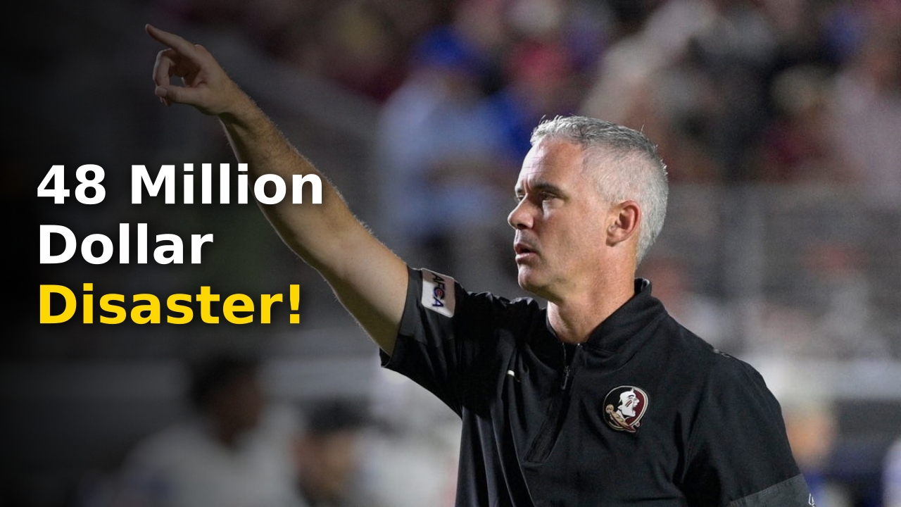 Mike Norvell looking concerned on the Florida State football sidelines in 2026