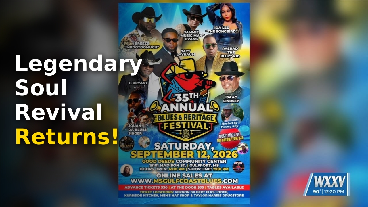 MS Gulf Coast Blues Festival 35th anniversary celebration in Gulfport Mississippi