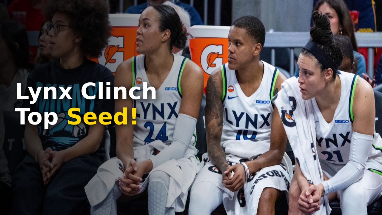 Napheesa Collier and the Minnesota Lynx WNBA playoffs squad on the court