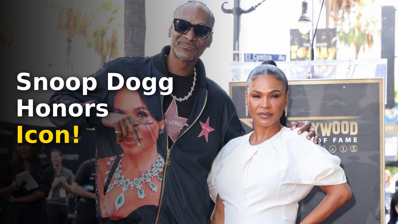 Nia Long smiling at the Nia Long Walk of Fame star dedication ceremony in Los Angeles