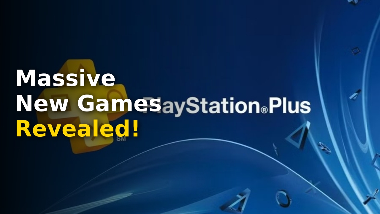 Official Sony branding for PlayStation Plus updates and upcoming game releases