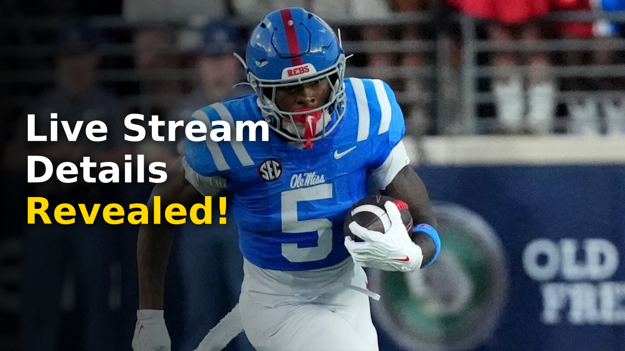 Ole Miss vs Florida Stream broadcast graphic for the 2026 college football season