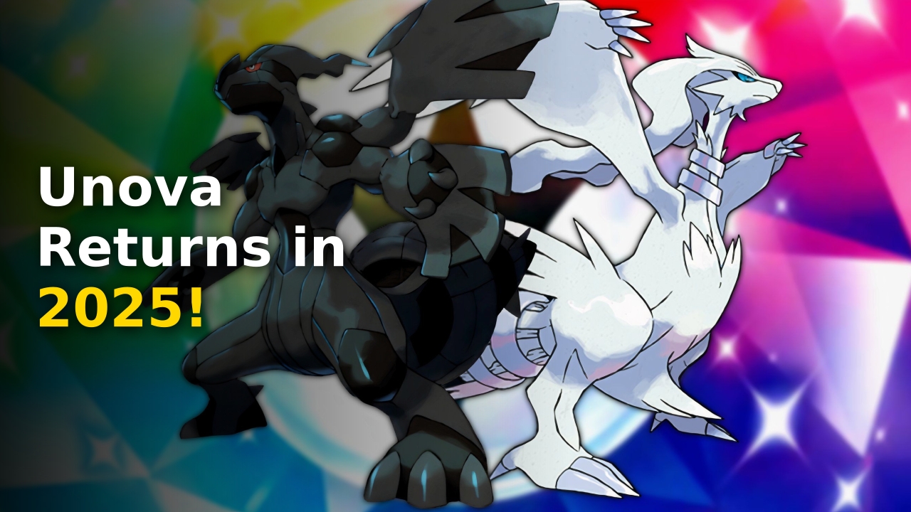 Pokémon Black and White legendary Pokémon Zekrom and Reshiram 30th anniversary art