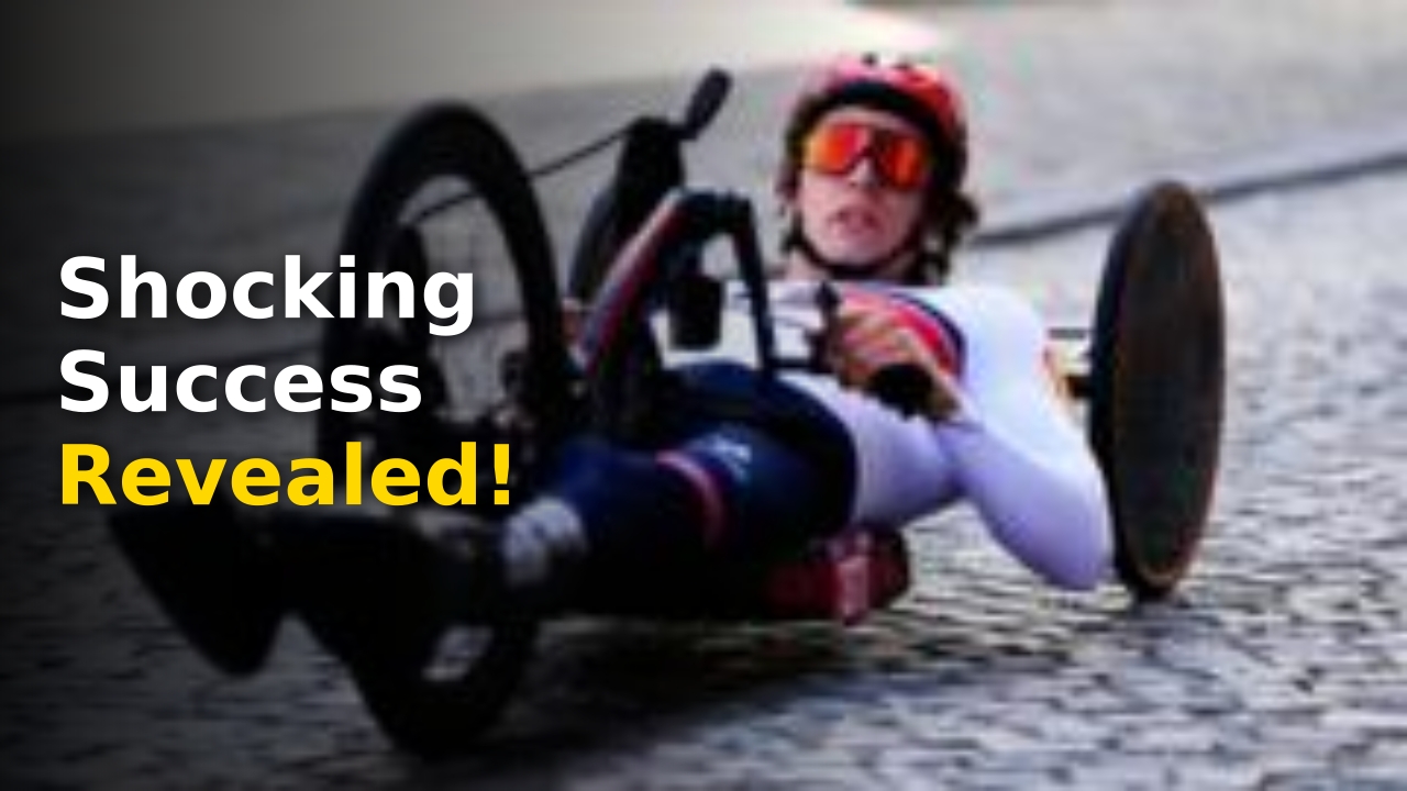 Portrait of British handcyclist Callum Russell looking toward a career milestone