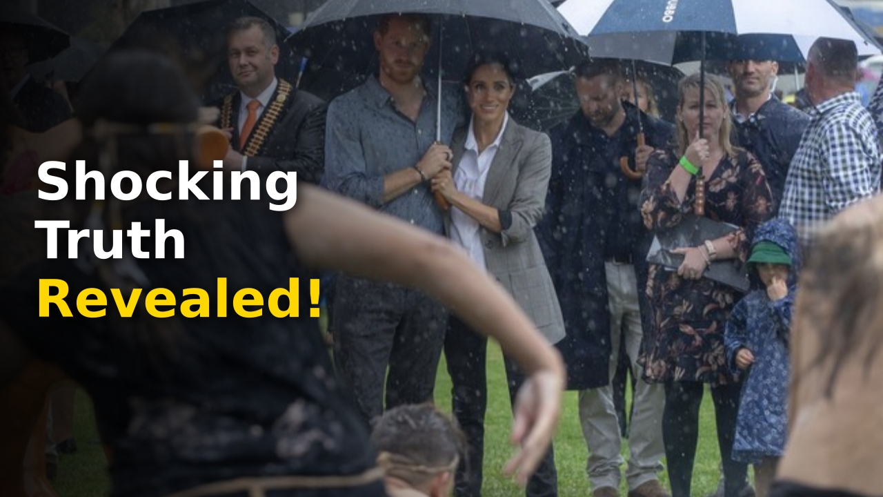 Prince Harry Meghan appearing before a media crowd during their transition period