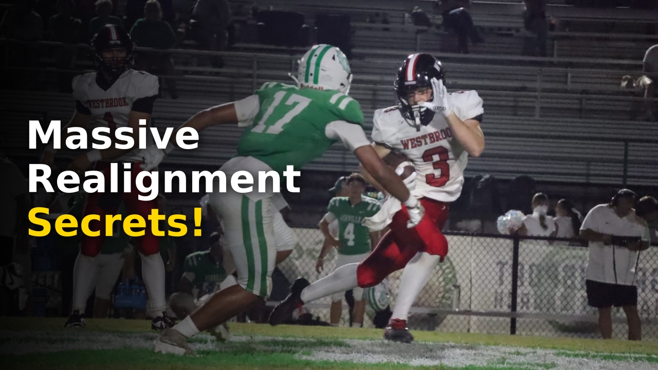 Quarterback preparing to pass the ball during an Alabama high school football matchup under stadium lights