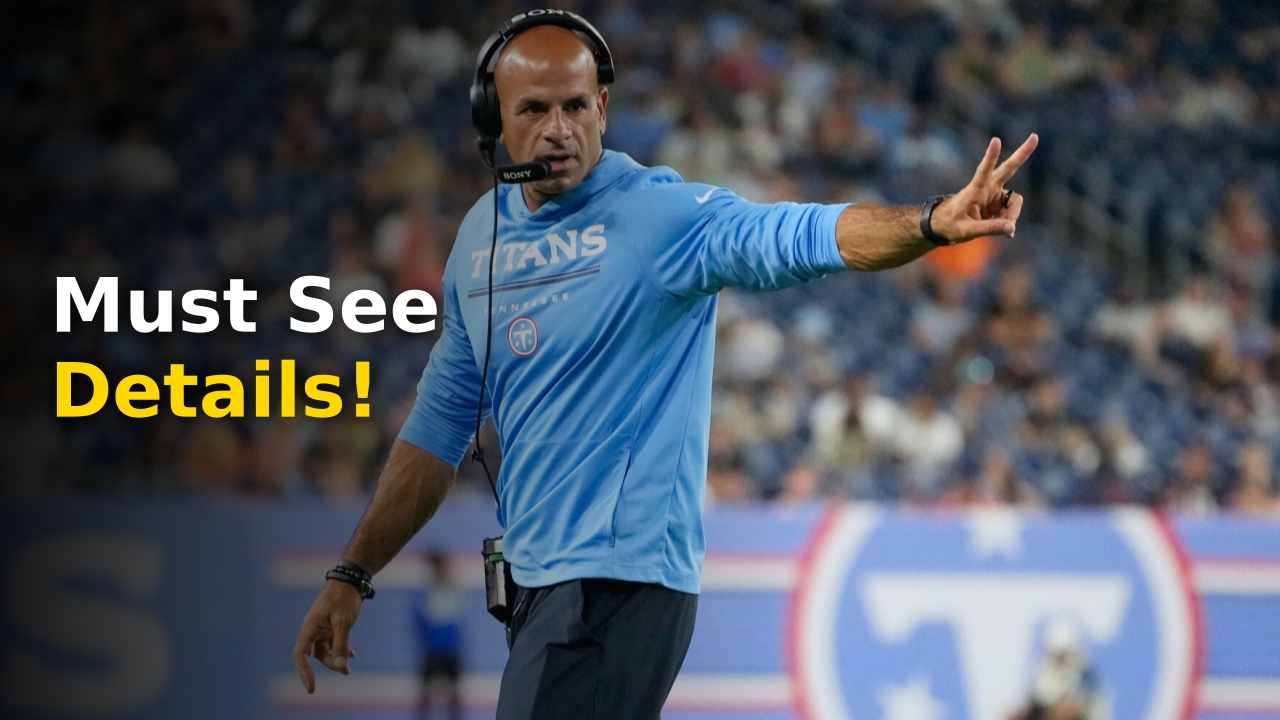 Robert Saleh coaching the Tennessee Titans during the 2026 NFL season