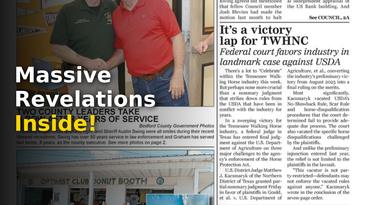 Shelbyville E-Edition login screen showing local Tennessee and Indiana news updates