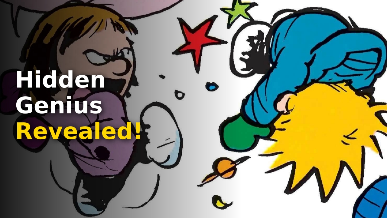 Susie Derkins and Calvin in a scene representing their classic comic strip dynamic