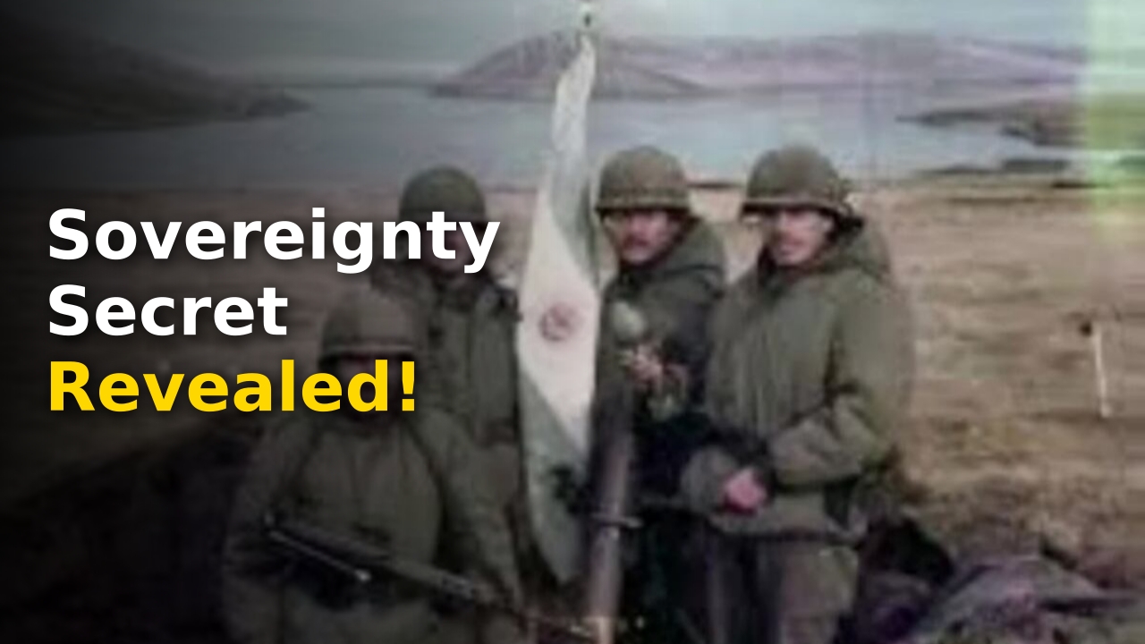 The Argentine flag overlooking the landscape of the Malvinas Islands in 2026