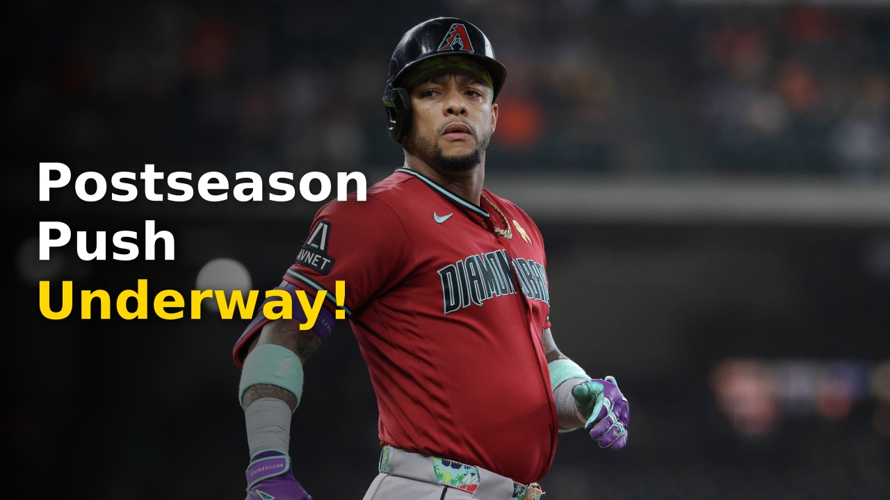 The Arizona Diamondbacks celebrating their series win at Daikin Park during the 2026 Arizona Diamondbacks Playoff Race