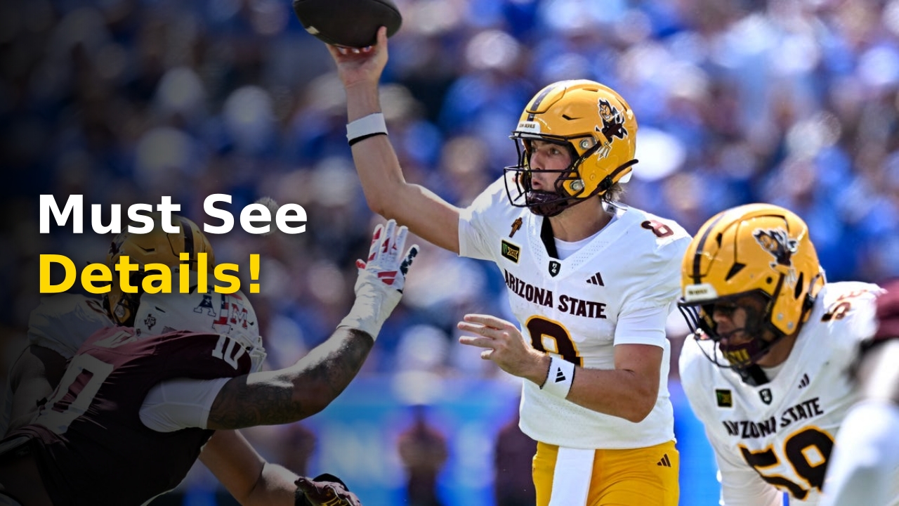 The Arizona State vs Kansas schedule logo with Wembley Stadium background