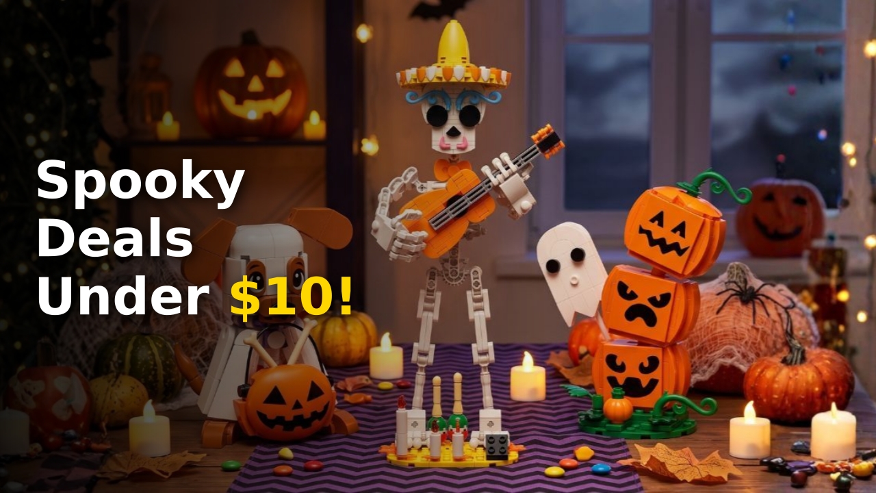 The Hershey's Trick or Treat Tub building kit from the Walmart Brickcraft Halloween collection
