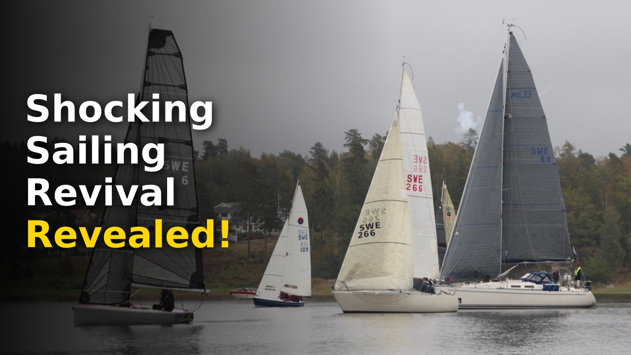 The historic Torsö runt regatta boats racing in Sweden