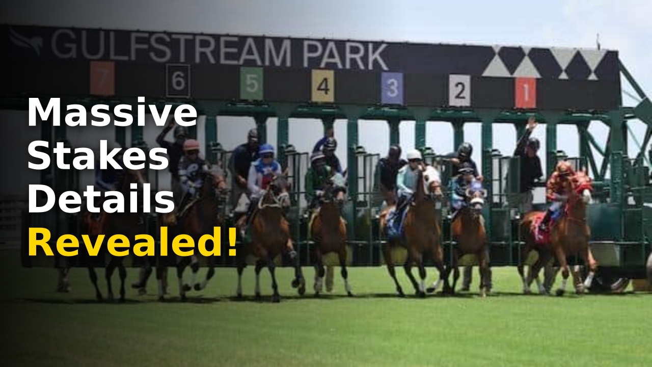 The iconic grandstand at Gulfstream Park during the opening of the fall meet