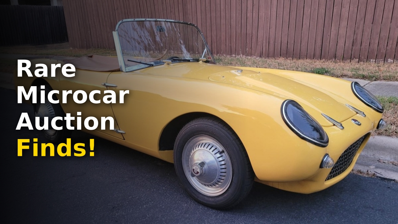 The iconic yellow 1958 Berkeley Sports SE328 awaiting its new owner